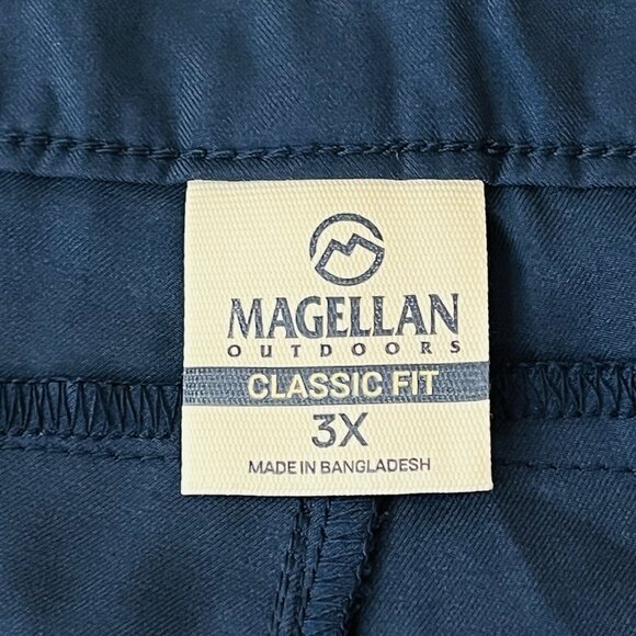 MAGELLAN Outdoors Women's Classic Fit Stretch Navy Shorts Size 3X High Rise - Picture 10 of 15